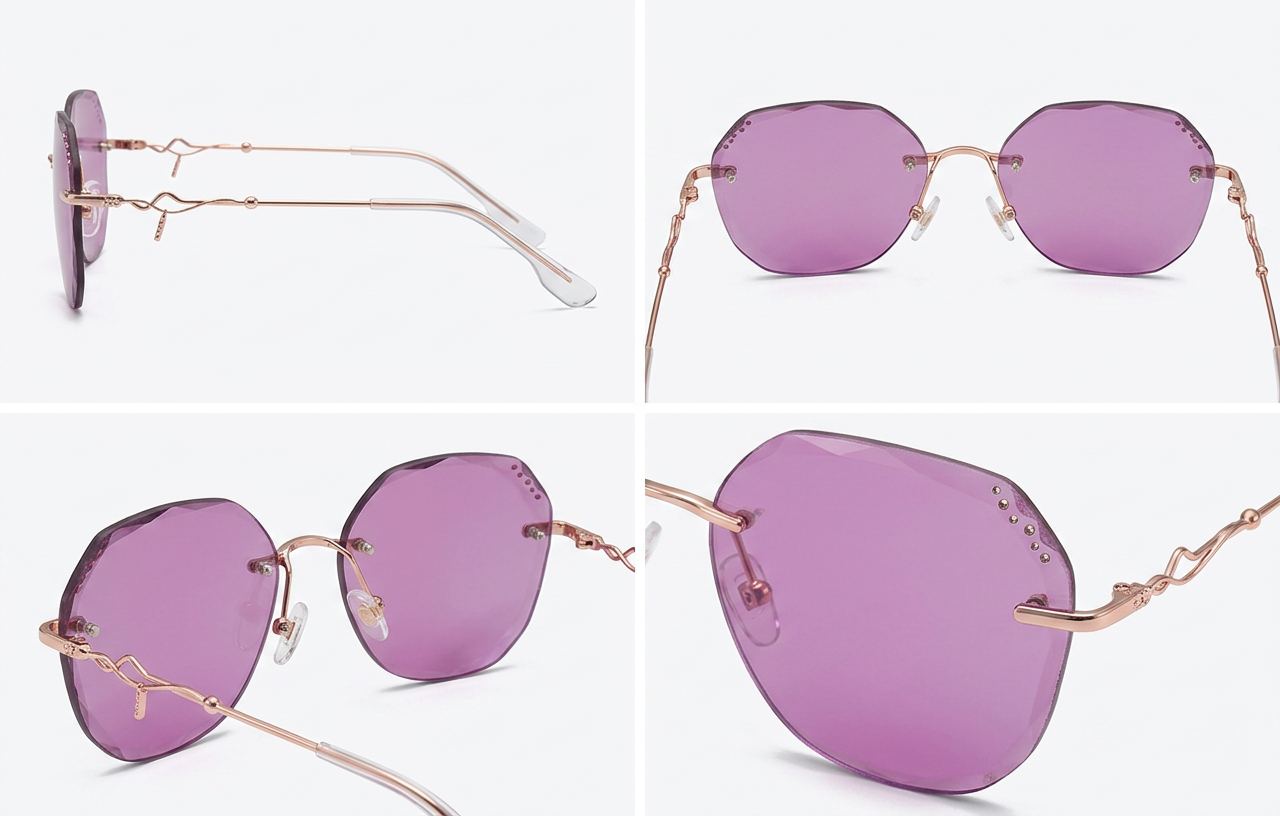 Amethyst Purple | Rimless Photochromic Glasses